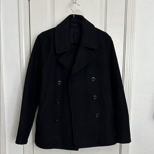 Old Navy Double-Breasted Black Peacoat